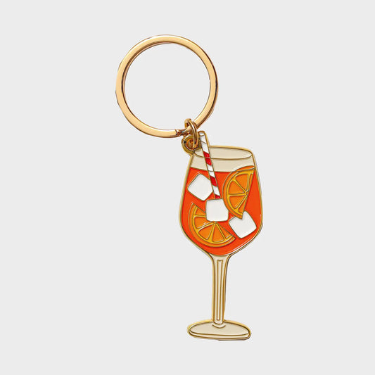 Aperol Spritz Enamel Keychain Bag Charm - NY Gift Boutique