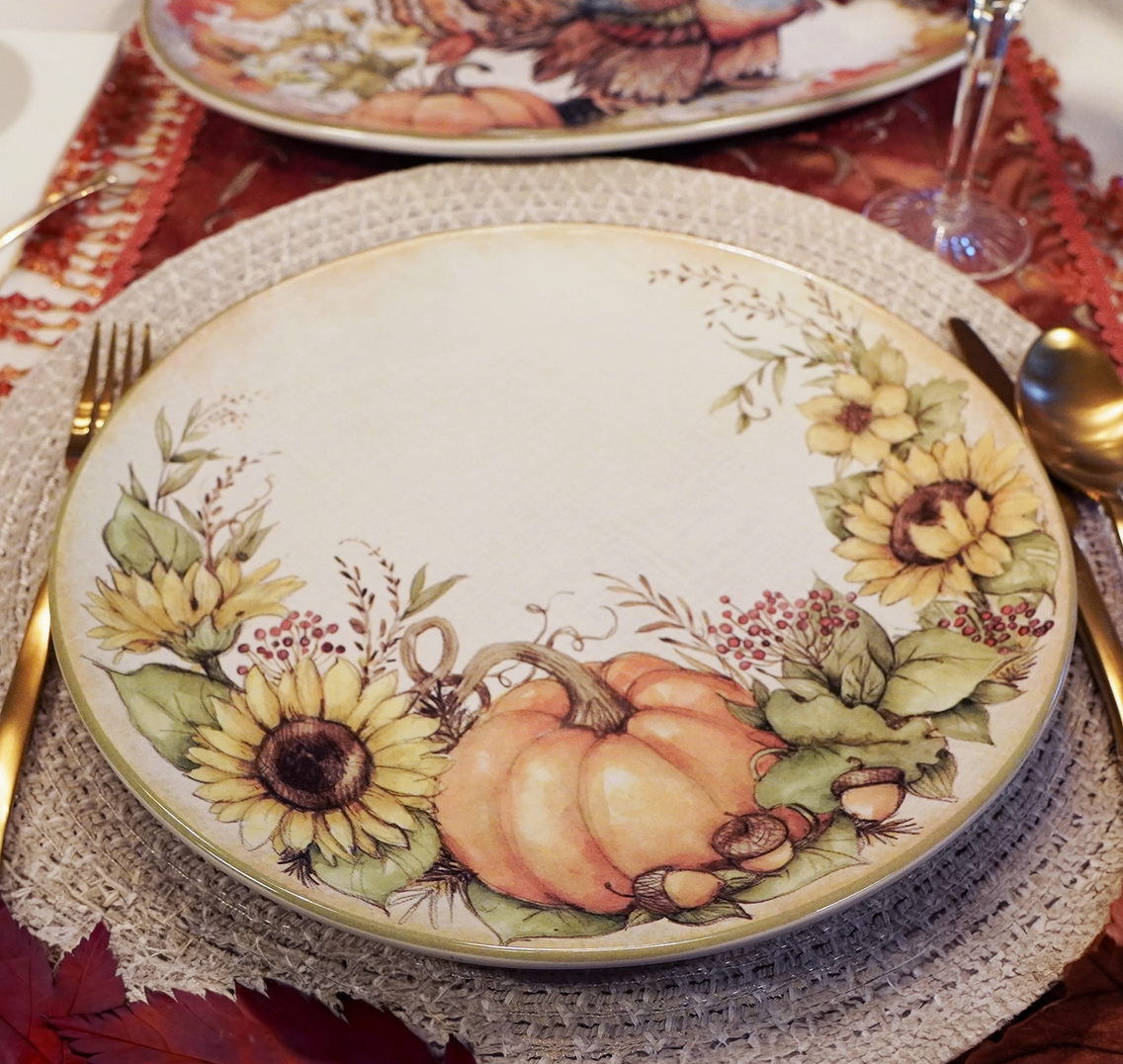 Autumn Harvest Breeze Dinner Plate 11in - Set of 4
