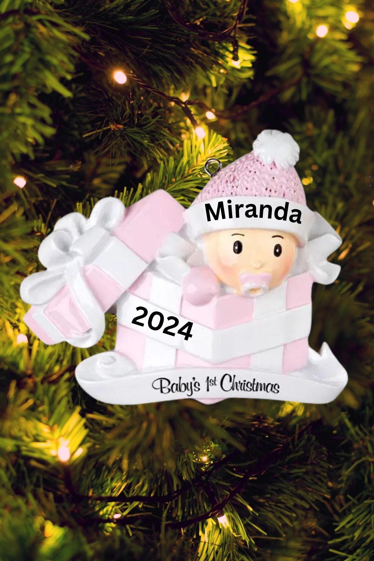 Baby in Present Personalized Ornament