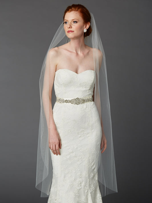Ballet or Semi Waltz Single Layer Ivory Veil