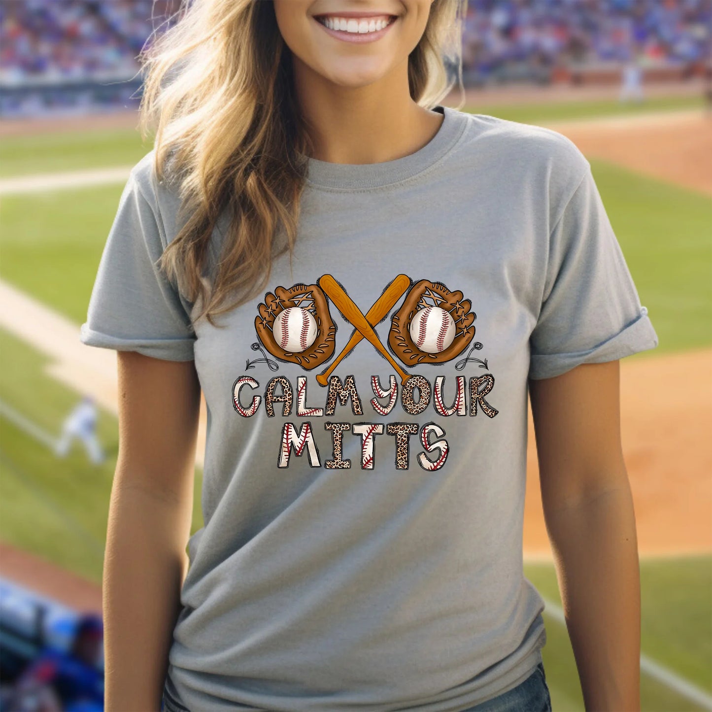 Calm Your Mitts Women's Baseball Shirt