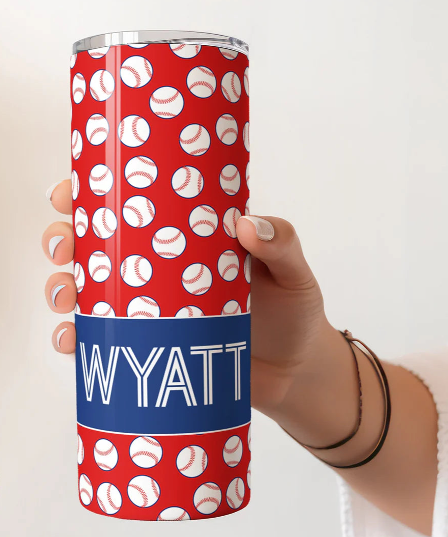 Classic Baseball Personalized 20oz Tumbler