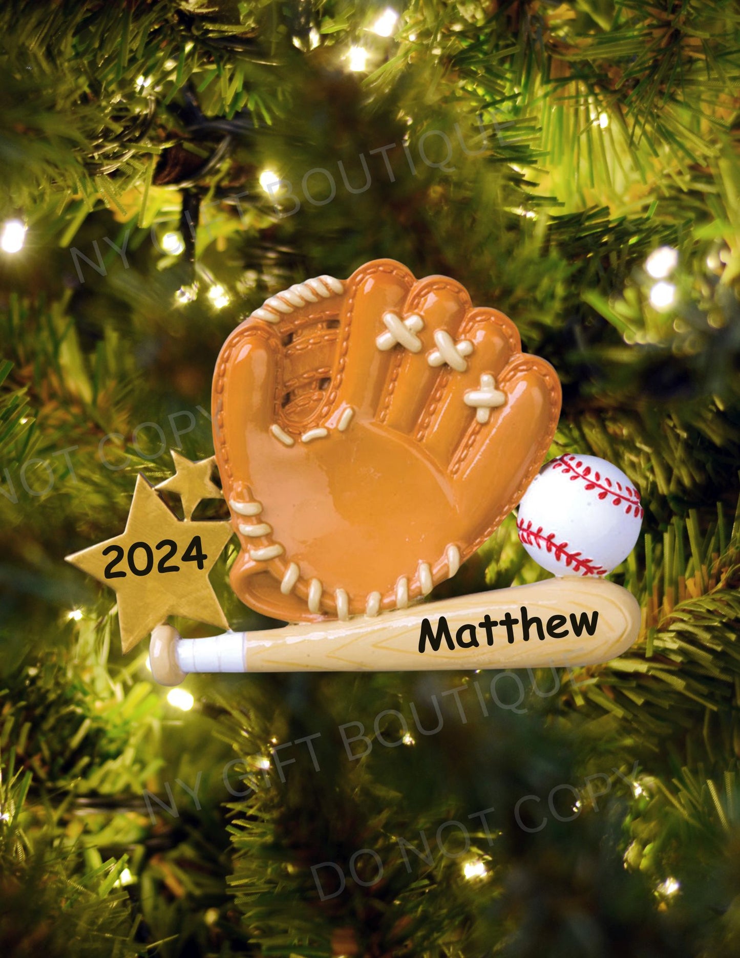 Baseball Glove Personalized Ornament