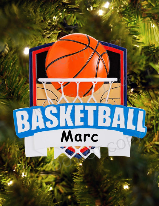 Basketball Shield Personalized Ornament