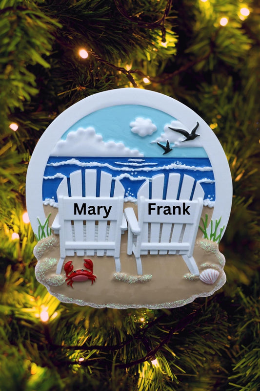 Beach Chair Family Series Personalized Ornament