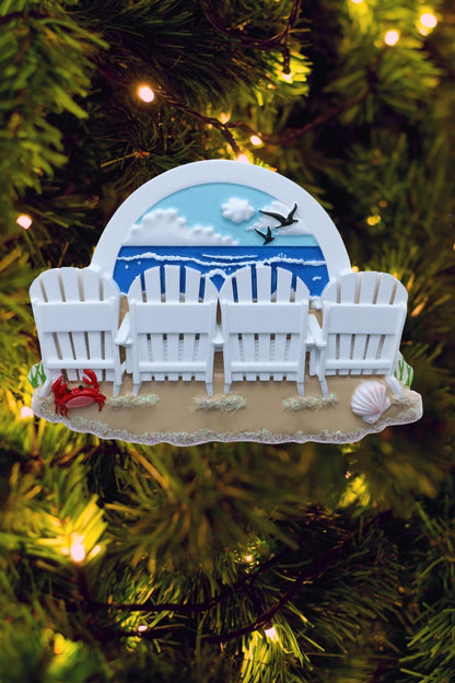 Beach Chair Family Series Personalized Ornament