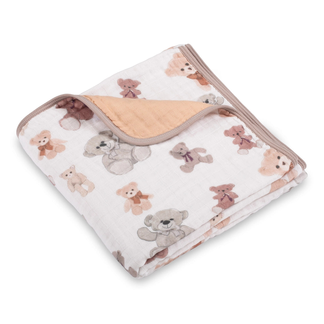 Bear Hugs Baby Toddler 100% Cotton Muslin Blanket