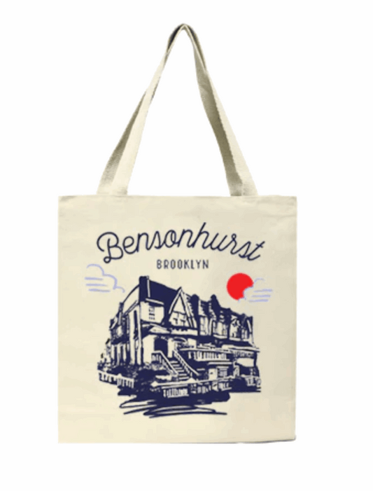Bensonhurst Brooklyn Sketch Tote Bag