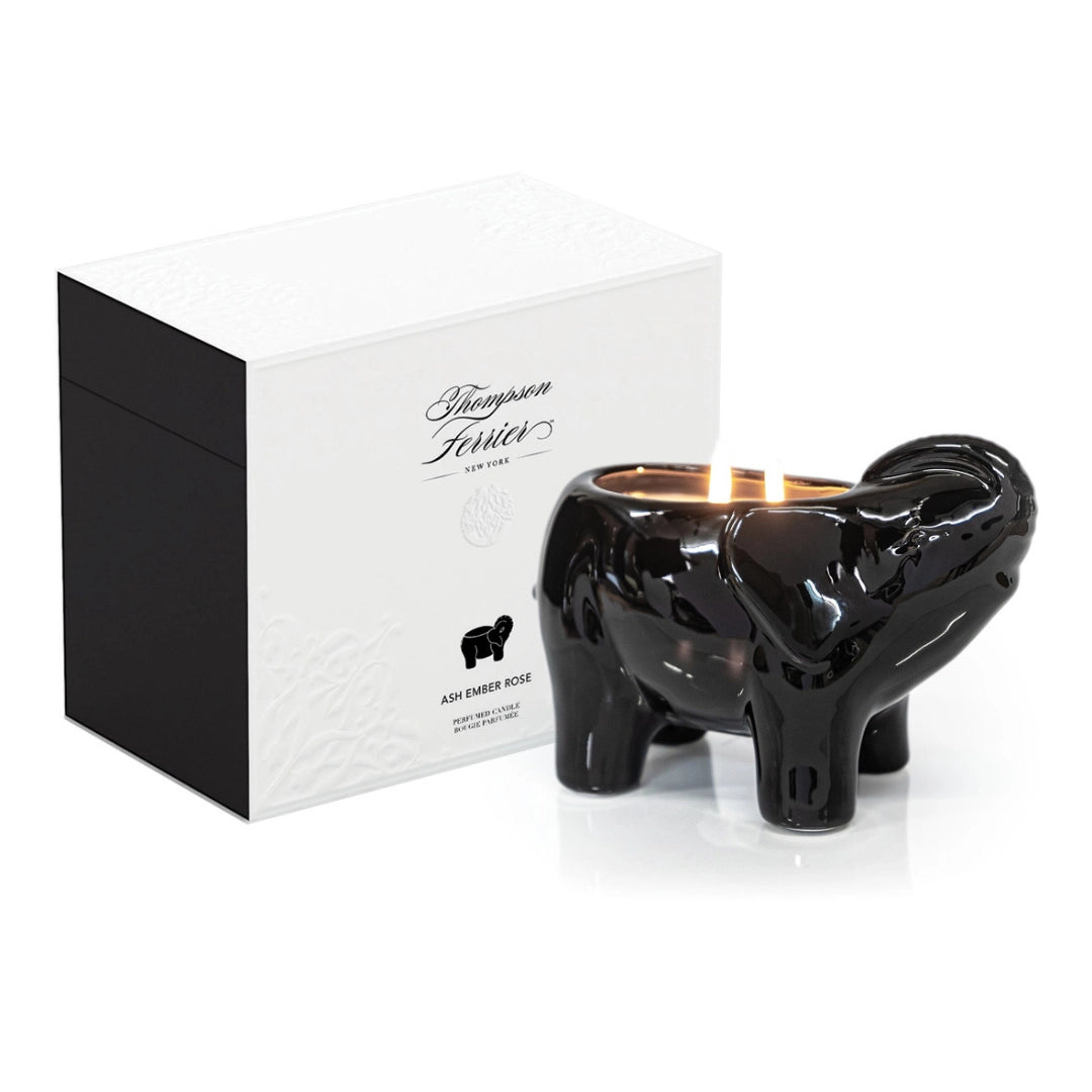 Black Elephant Candle