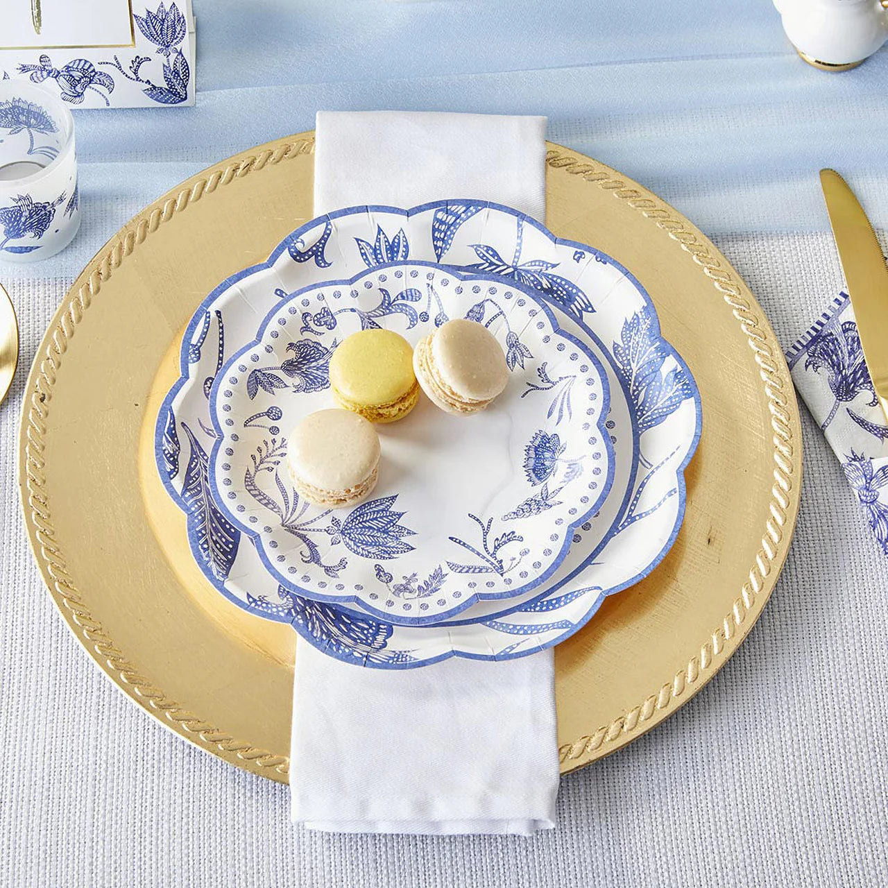 Blue Willow 62 Piece Party Tableware Set (16 guests)