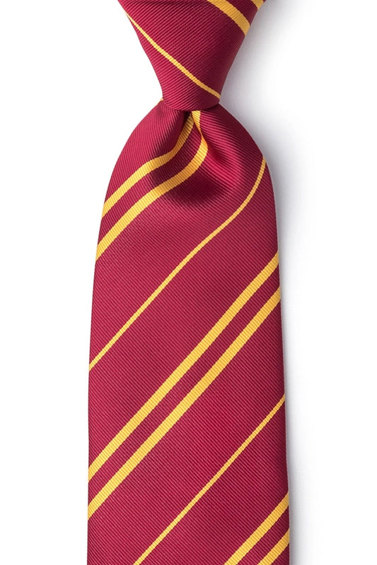 Boarding School Tie By Wild Ties - Burgundy Microfiber