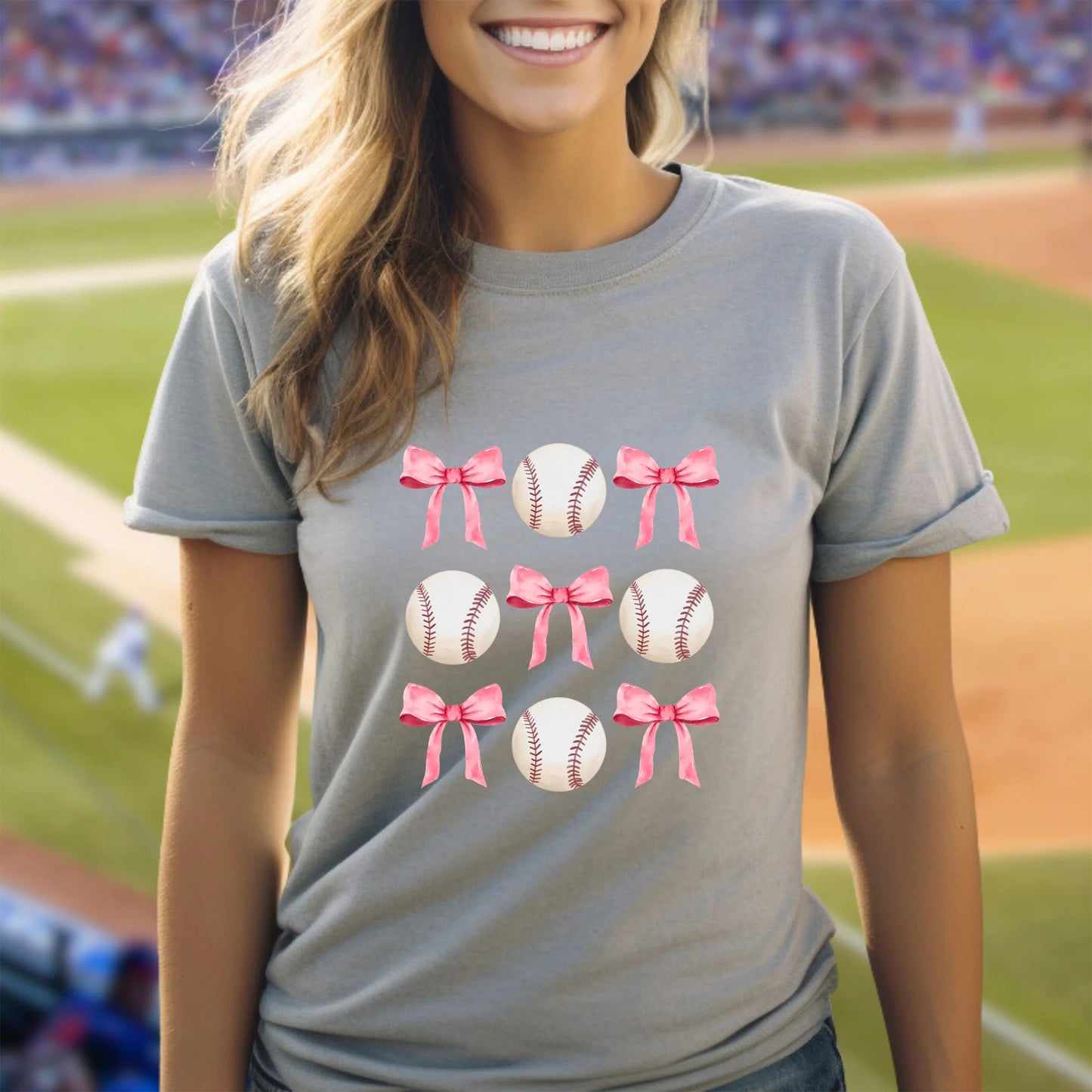 Bows and Baseballs Balls Women's Shirt