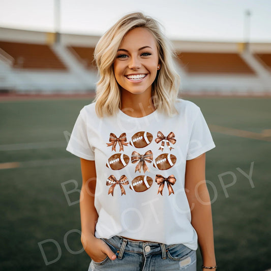 Bows and Footballs Women's Shirt