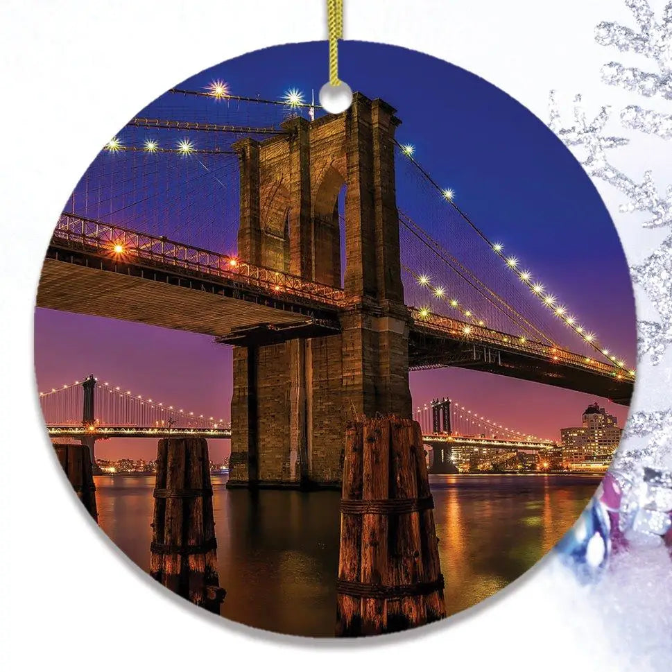 Brooklyn Bridge Ceramic Ornament