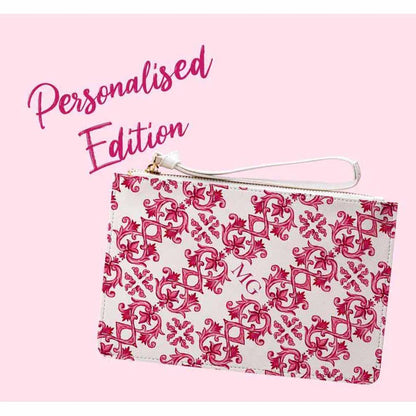 Personalized Maiolica Red Clutch Bag