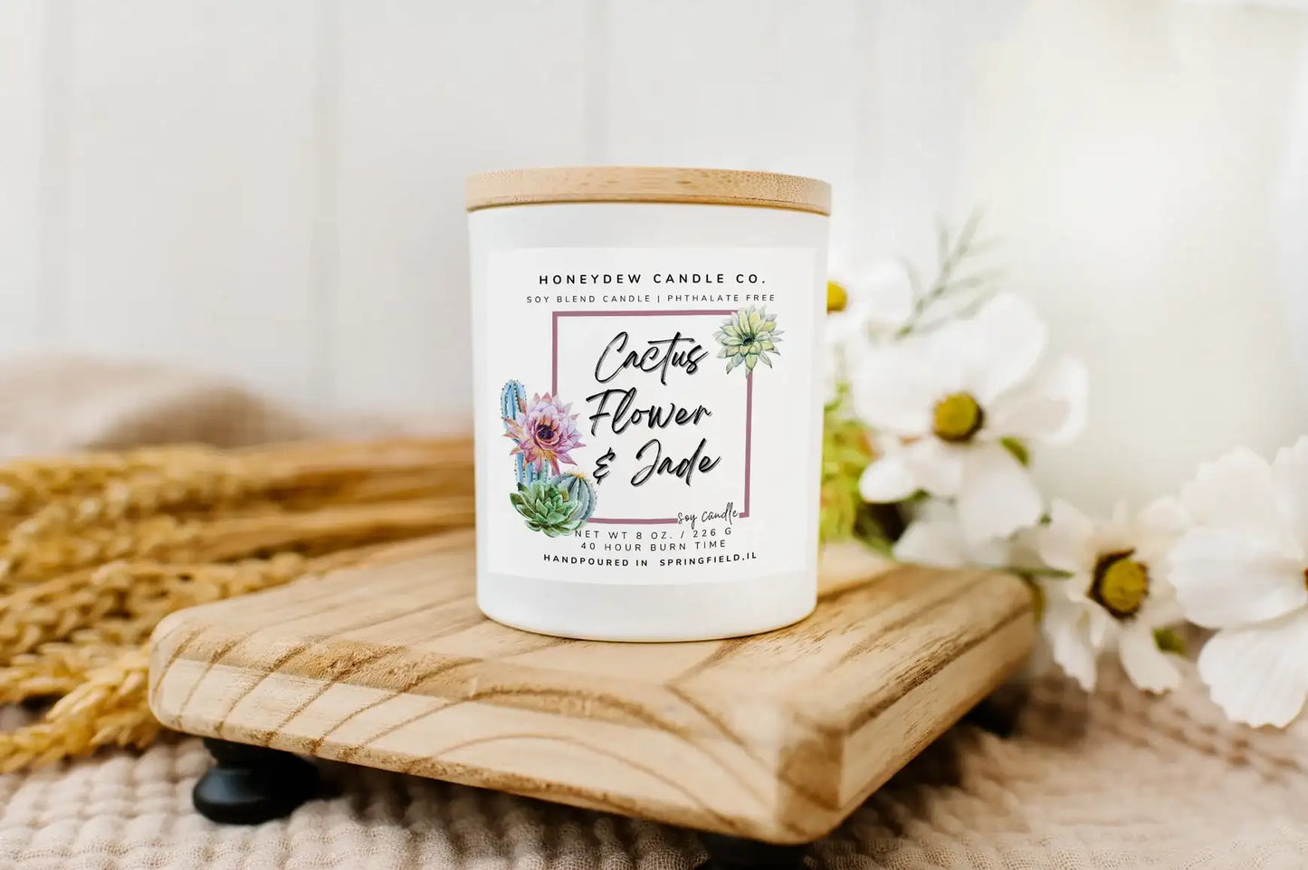 Cactus Flower & Jade 8oz Candle