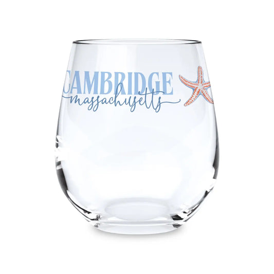 Custom City & State Stemless Glass 15oz - Star Fish