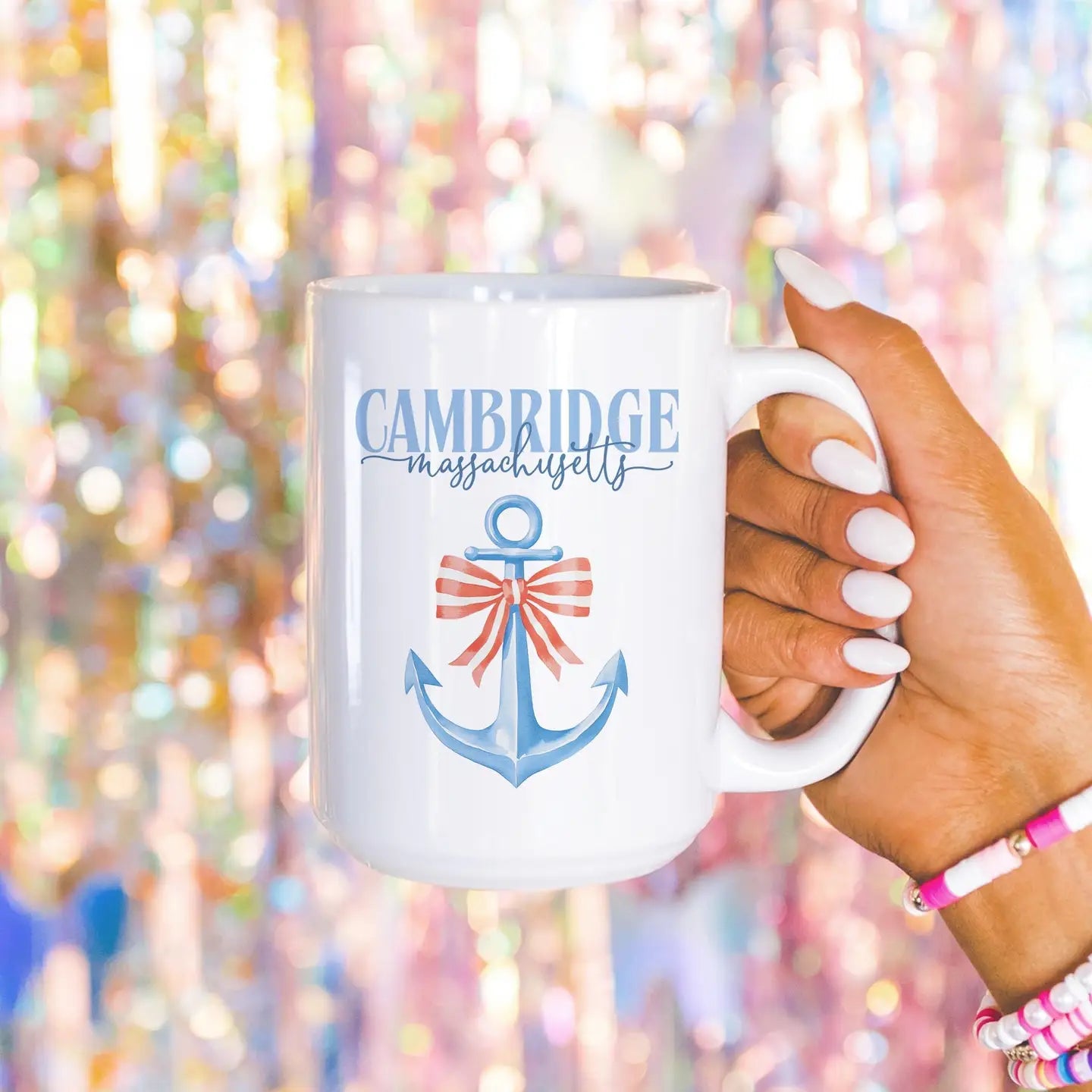 Personalized City & State Coffee Mug –15oz White - Anchor