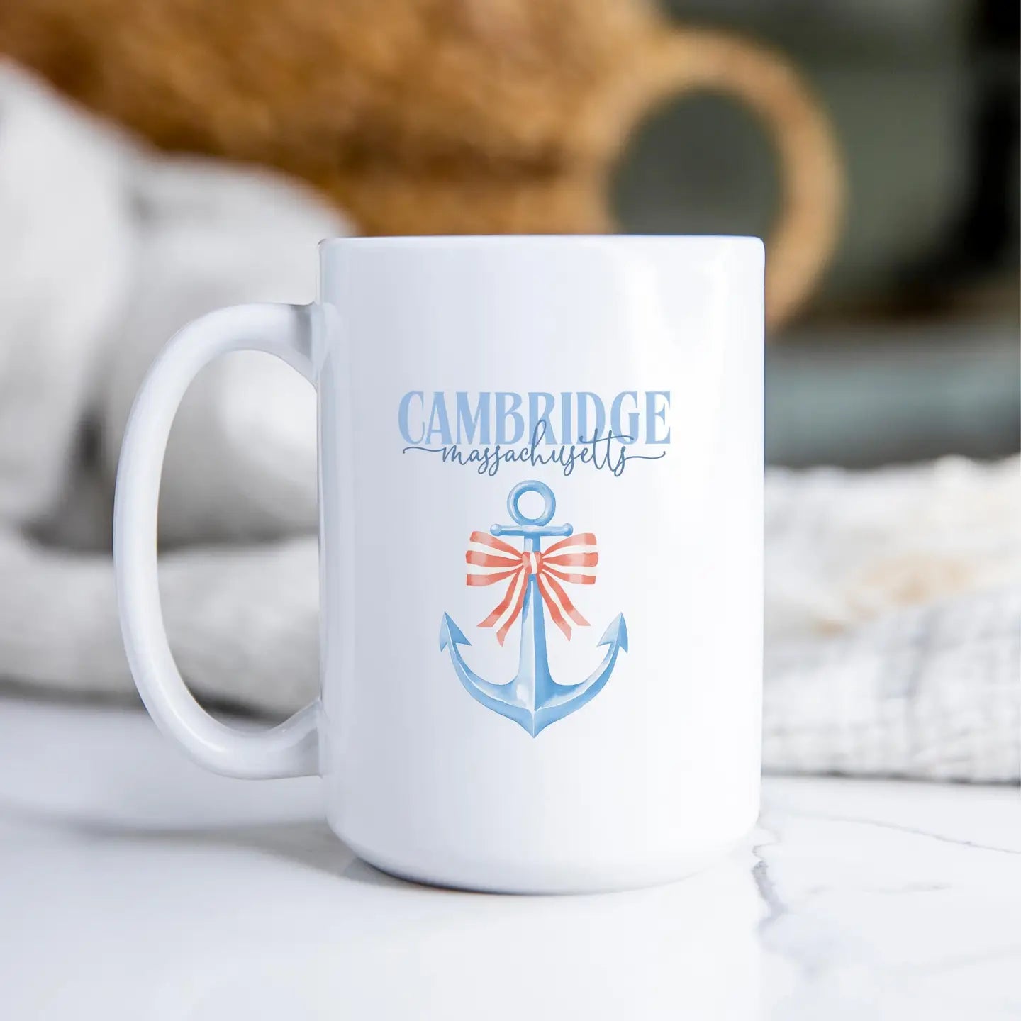 Personalized City & State Coffee Mug –15oz White - Anchor
