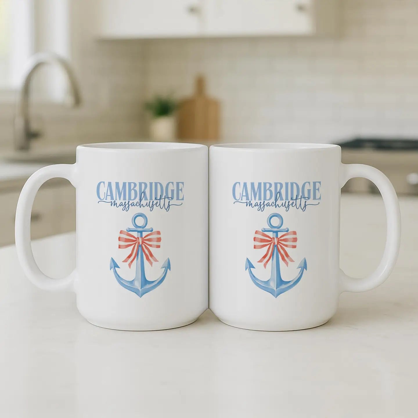 Personalized City & State Coffee Mug –15oz White - Anchor