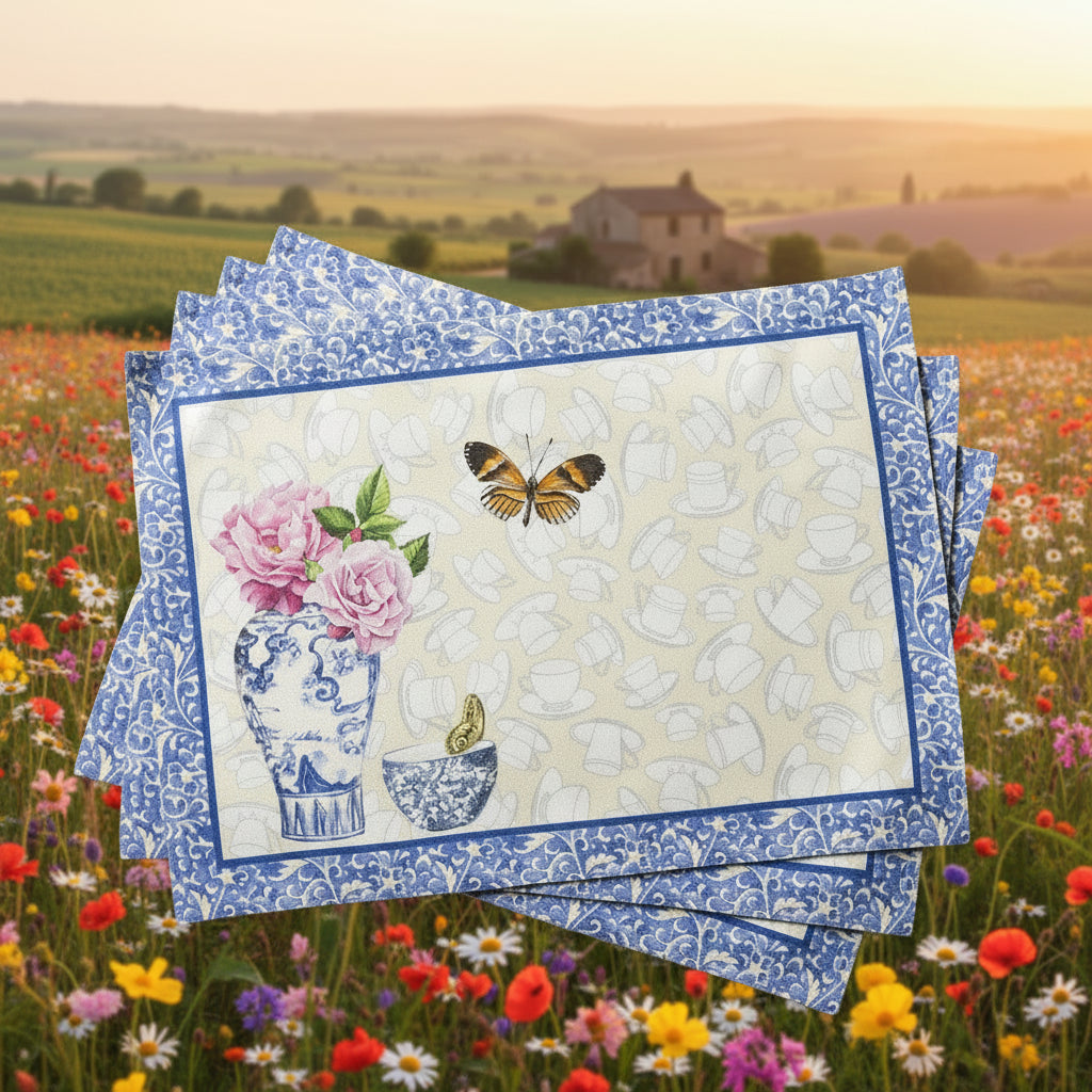 Canton - Placemats 100% Cotton 13" X 19" - Set of 4