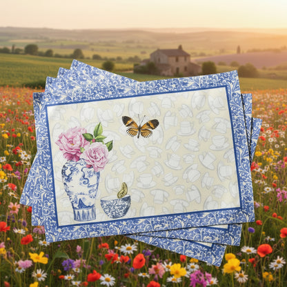 Canton - Placemats 100% Cotton 13" X 19" - Set of 4