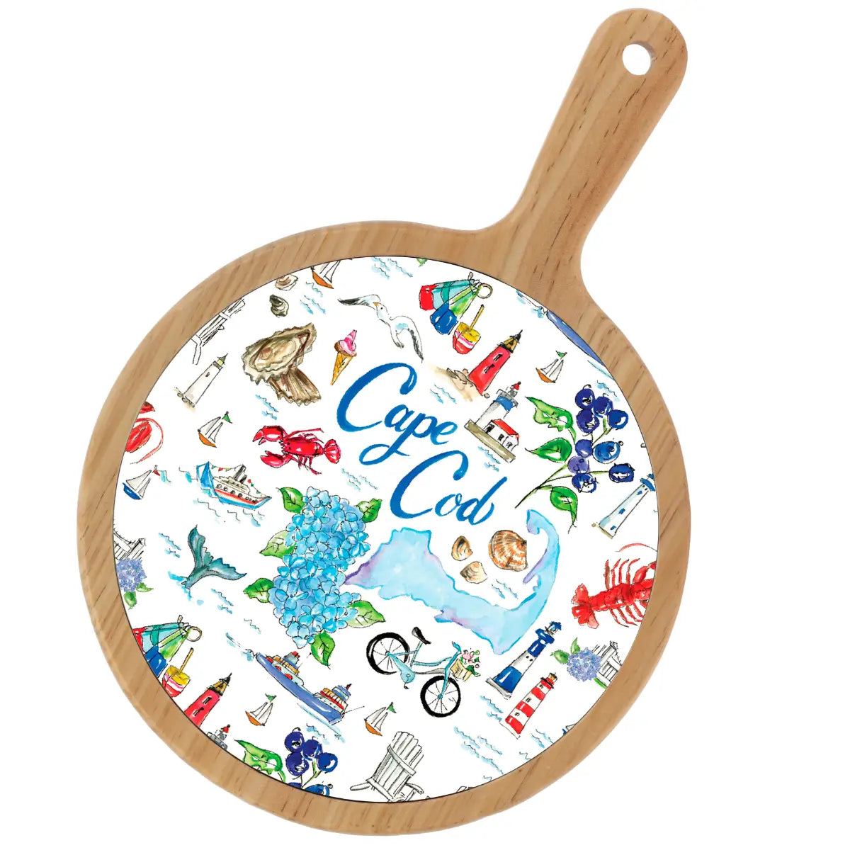 Location Themed Bamboo Cheese Board - Boot Scootin Bamboo & Ceramic Cheese Board Preorder ships March 3