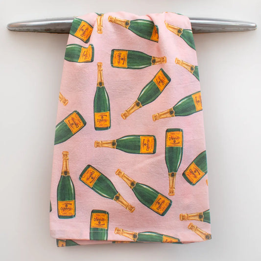 Champagne Pattern Tea Towel - NY Gift Boutique