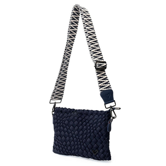 Charlotte Woven Crossbody - Navy