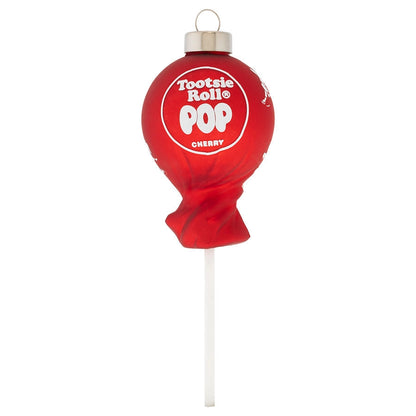 Cherry Tootsie Roll Pop - Holiday Glass Ornament