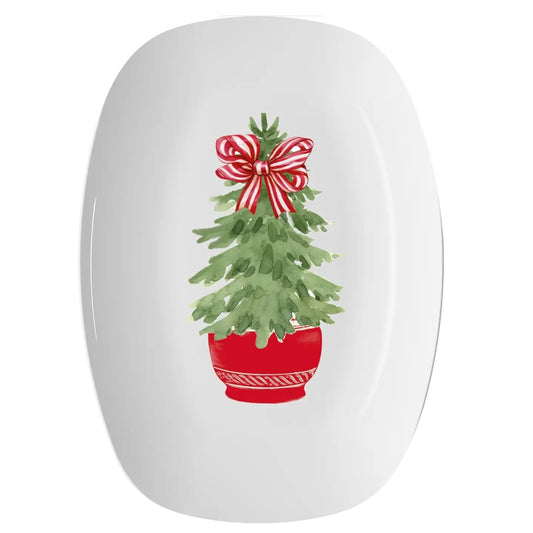 Christmas Tree in Red Pot ThermoSaf® Platter