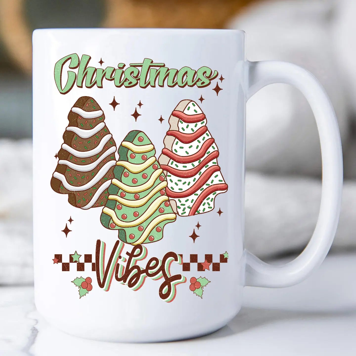 Christmas Vibes Tree Cakes 15 oz. Coffee Mug