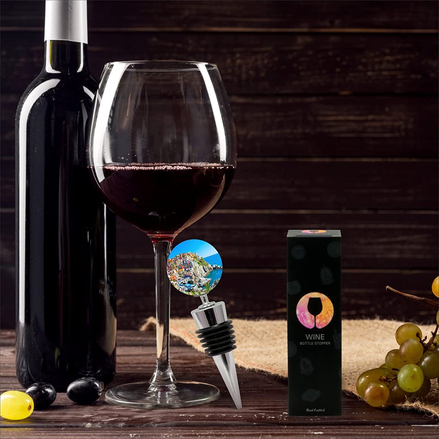 Cinque Terre Wine Bottle Stopper in Gift Box