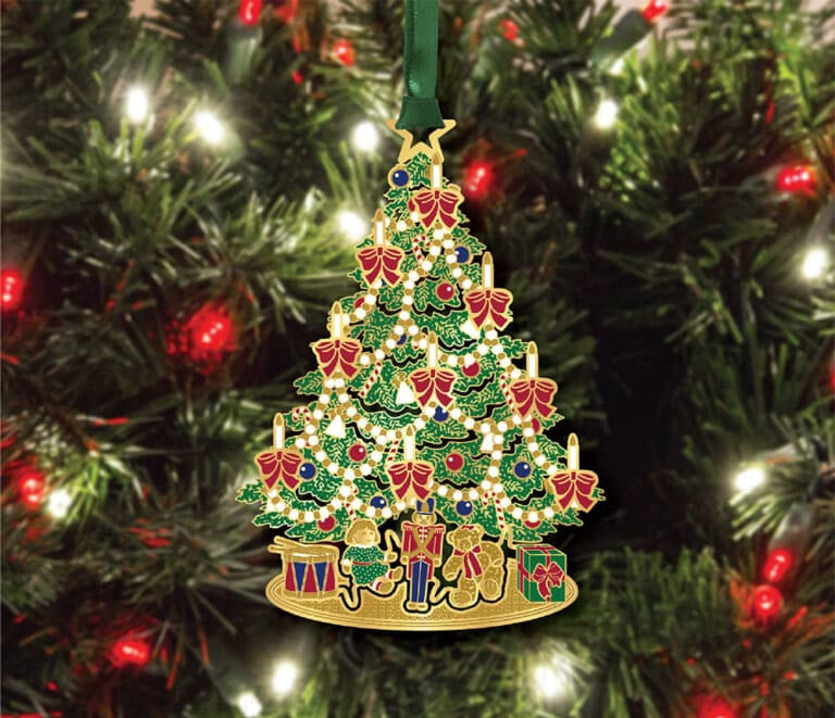 Classic Christmas Tree Brass Ornament - NY Gift Boutique