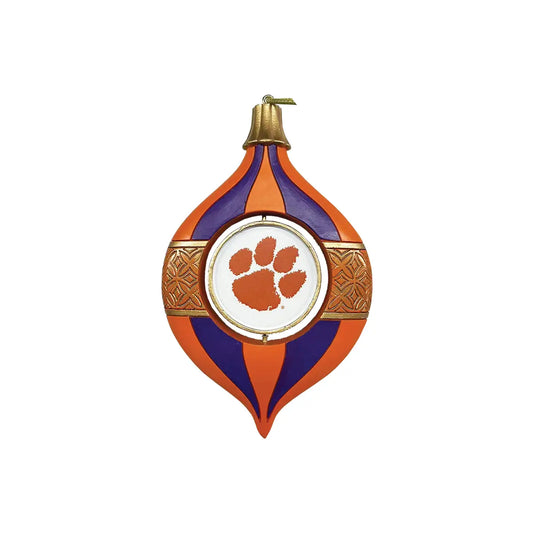 Clemson 5.5" Spinning Bulb Holiday Ornament