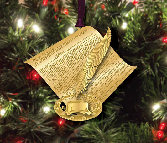Constitution with Quill Brass Ornament