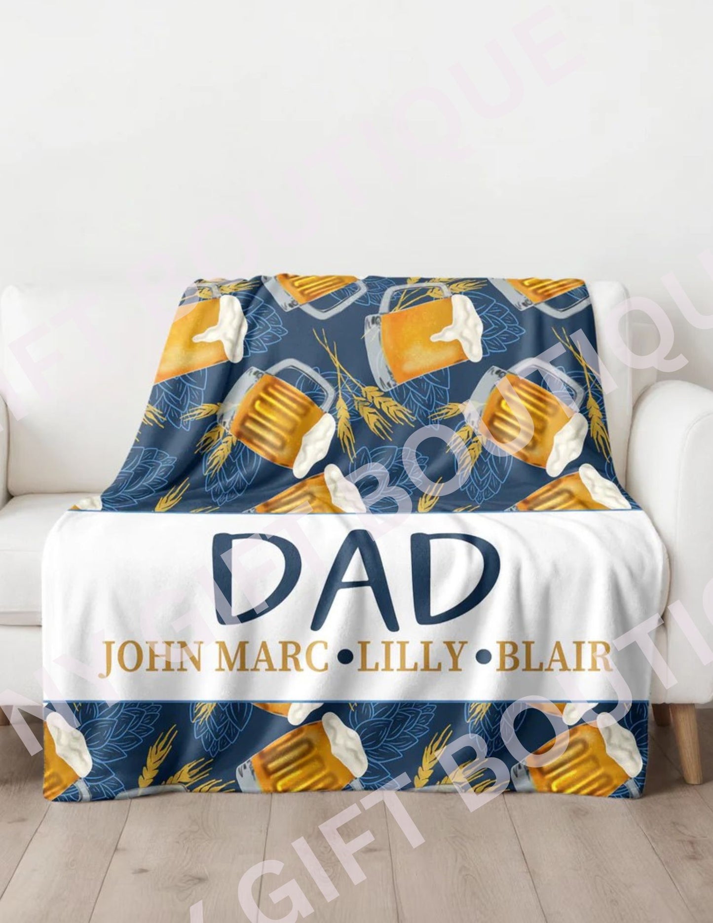 Men's Personalized Blanket - Beer Blanket