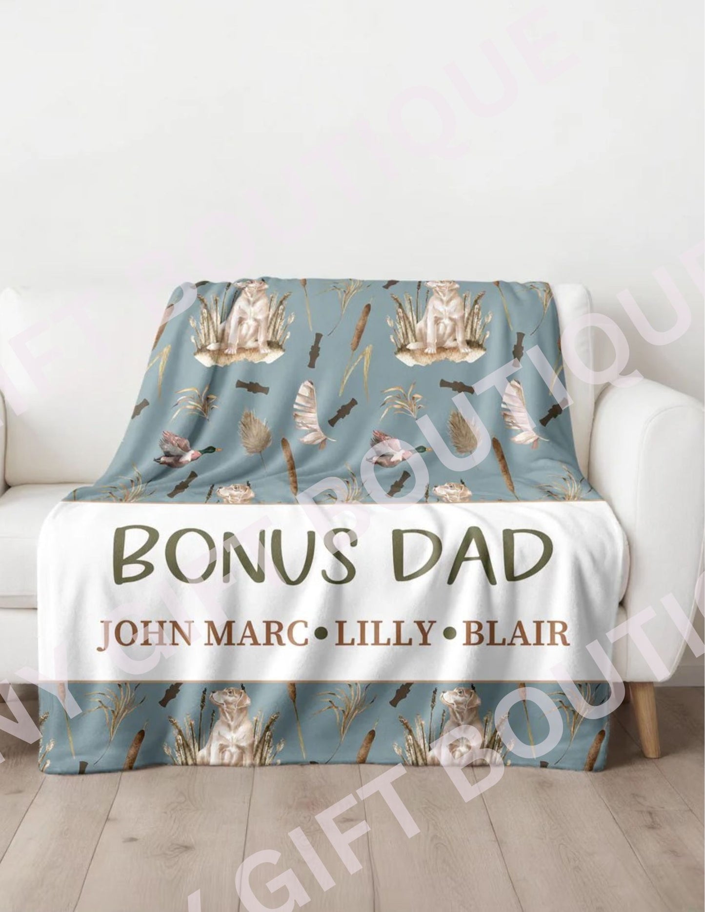 Men's Personalized Blanket - Duck Hunting