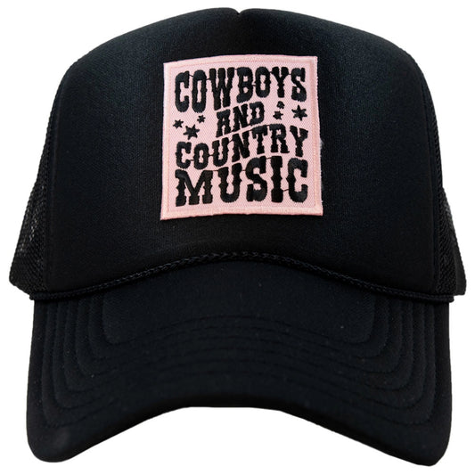 Cowboys & Country Music Pink Patch Foam Trucker Hat