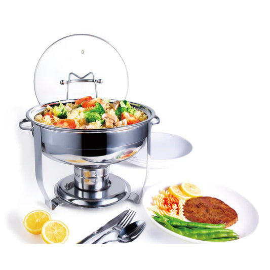 Culinary Edge S/S Buffet Chafer 4 Quart Round Chafing Dish - NY Gift Boutique
