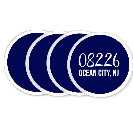 Custom Zip Code Acrylic Coaster Set of 4