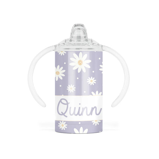Loving Lavender Daisy Personalized  Sippy 12 oz Tumbler