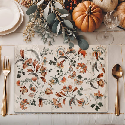 Dalida Fall -Placemats 100% Cotton 13" X 19" - Set of 4
