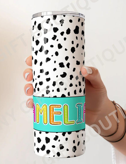 Dalmatian Dots Personalized Tumblers