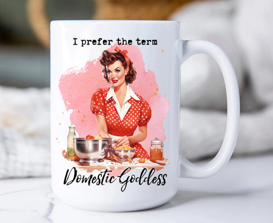 Domestic Goddess Retro Housewife Coffee Mug