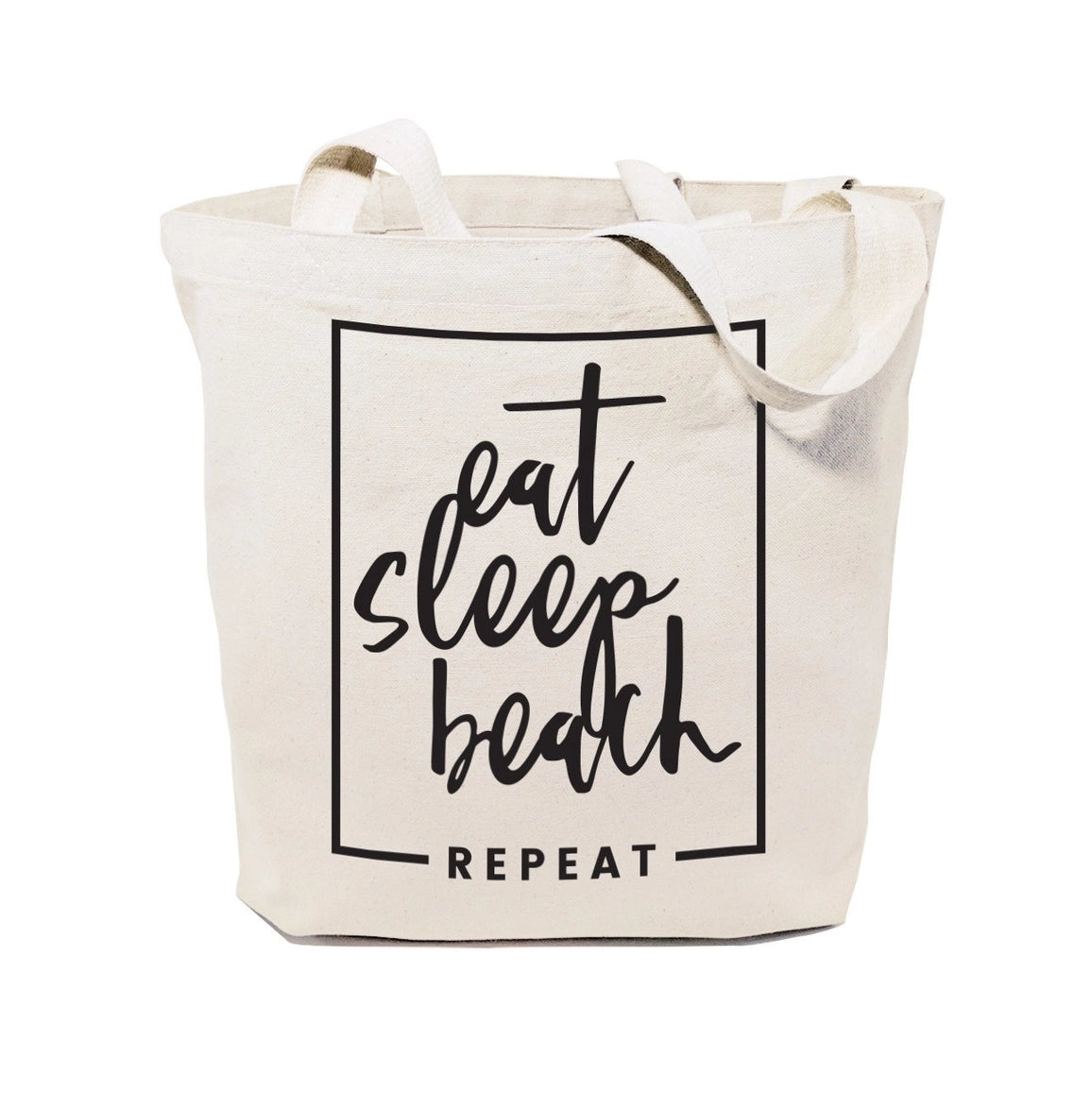 Eat Sleep Beach Repeat Canvas Tote Bag