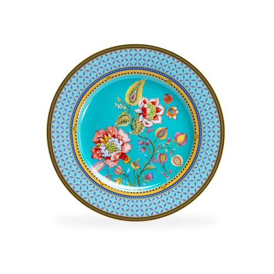 Decorative plate with floral design on a white background