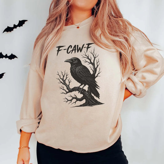 F-Caw-F Raven Graphic Sweatshirt