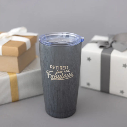 Fabulous - 20 oz Wood Finish Stainless Steel Travel Tumbler