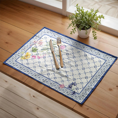 Faience - Placemats 100% Cotton 13" X 19" - Set of 4
